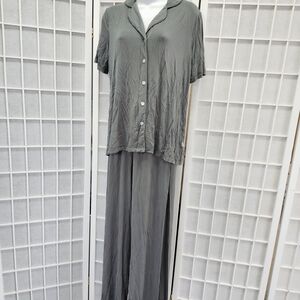 Goosebumps Gray Button-Up Pajama Set